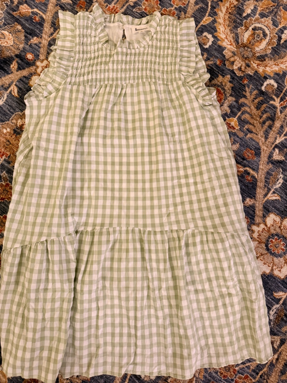 &merci Light Green and White Ruffle Dress - Picture 2 of 2